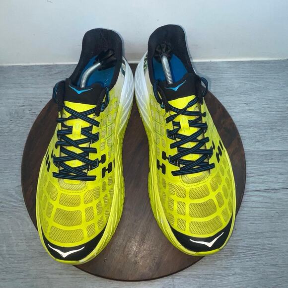 Hoka One One Clayton Men\'s Size 13 Yellow/White Athletic Shoes Running Sneakers main image 5